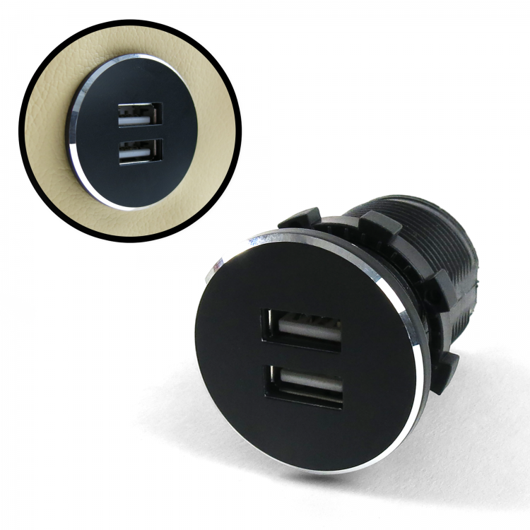 40% Off - Black Dash Mount Dual Port USB Charger - Replaces Cigarette Lighter : bit.ly/USBportbkFB

#JohnnyLawMotors #USBport #dualUSB