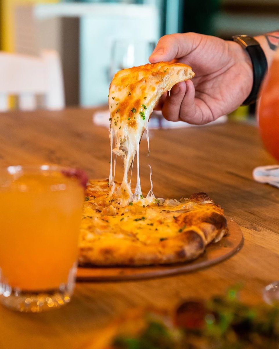 How to drastically improve your Tuesday: include a cheese pull at <a href="/allorayyc/">Allora Everyday Italian</a>. Any one of out four delicious pizzas should do the trick.
.
.
Photo by @curiocitygroup #curiocitycalgary 🍕
.
#yycfoodie #yycnow #yycliving #yycfood #yycpizza