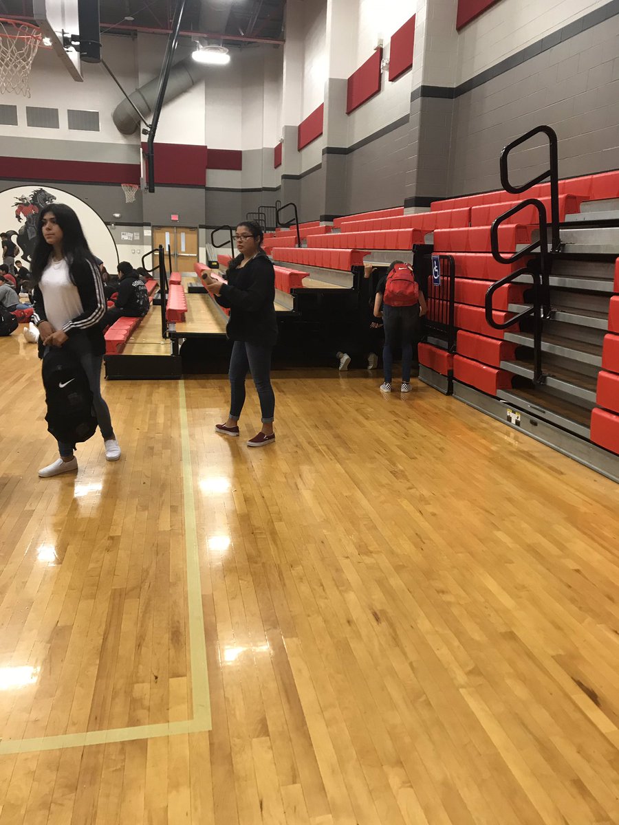 It’s been a little rough with testing, but our amazing 8th graders showed initiative by cleaning up after themselves in the gym and cafeteria. Super proud of these kids. <a href="/david_cavazos88/">David Cavazos</a> presented these kids with their own <a href="/careacter/">CharacterStrong</a> sticker!  <a href="/MemorialRaiders/">Memorial_Raiders</a> <a href="/HarlingenCISD/">HCISD</a>