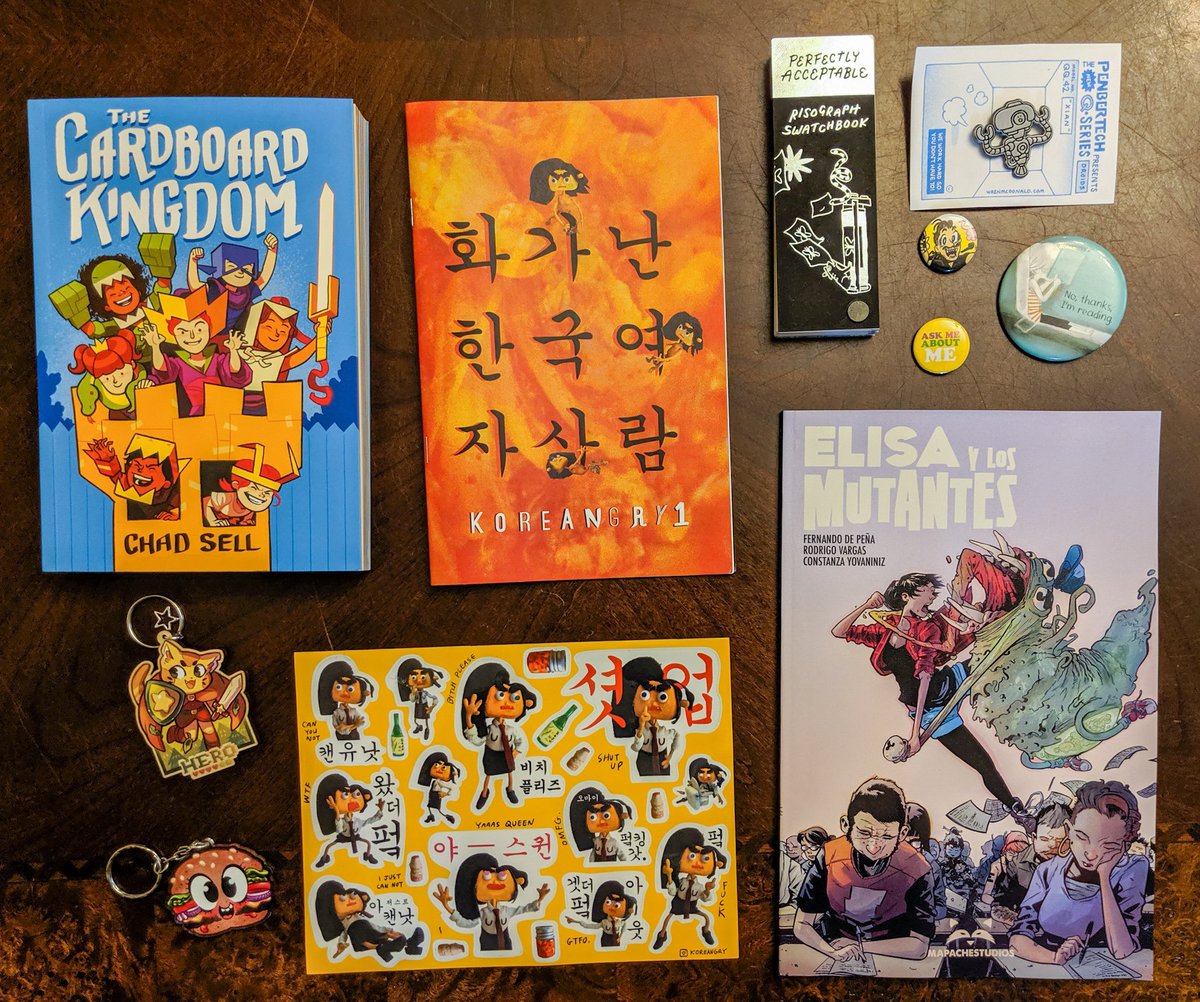 So in a last-minute decision to take at least ONE kid off Sarah's hands for Mother's Day, I took my five-year-old for a trip to #TCAF to give him his first comic convention experience! And while we were there, we picked up a few things for our #TCAFhaul....

#comics #Toronto