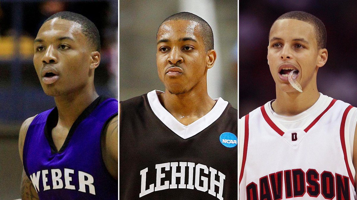 SportsCenter's tweet photo. Most of the superstars left in the NBA playoffs came from surprising places.
Dame - Weber State
CJ - Lehigh
Steph - Davidson
Klay - Washington State
Giannis - Greece
Kawhi - San Diego State
(h/t @RP3natural) https://t.co/GvaWHjIscW