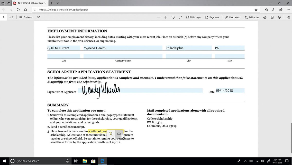 Windows's tweet image. #WindowsTip: Check out the new ways to get things done with your documents thanks to cool new PDF features in Microsoft Edge: msft.social/XuijCj