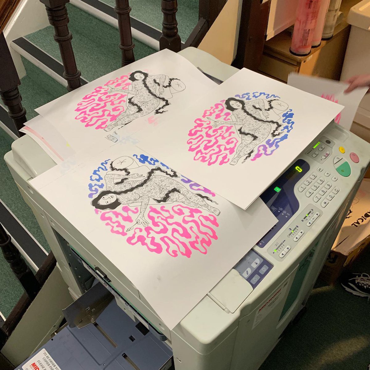 Had fun doing these gradients on the #riso today! 

You can book an Introduction to #Risograph here eventbrite.co.uk/e/introduction…