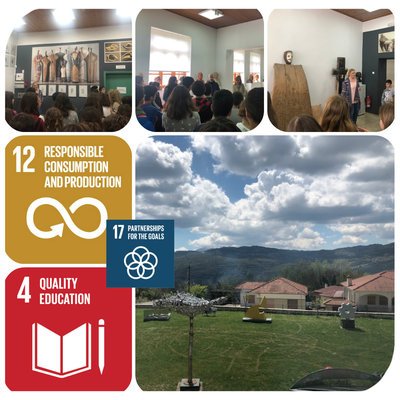 gymzosimA's tweet photo. #ErasmusPlus students visit the Museum of Contemporary Art "Theodoros Papagiannis".The artist referred to the making of the exhibits by "useless" or recyclable materials, but also to his inspiration through his personal experience. Goal 12-4-17 #Agenda2030 @gymzosimA https://t.co/NWcqDSdRxG