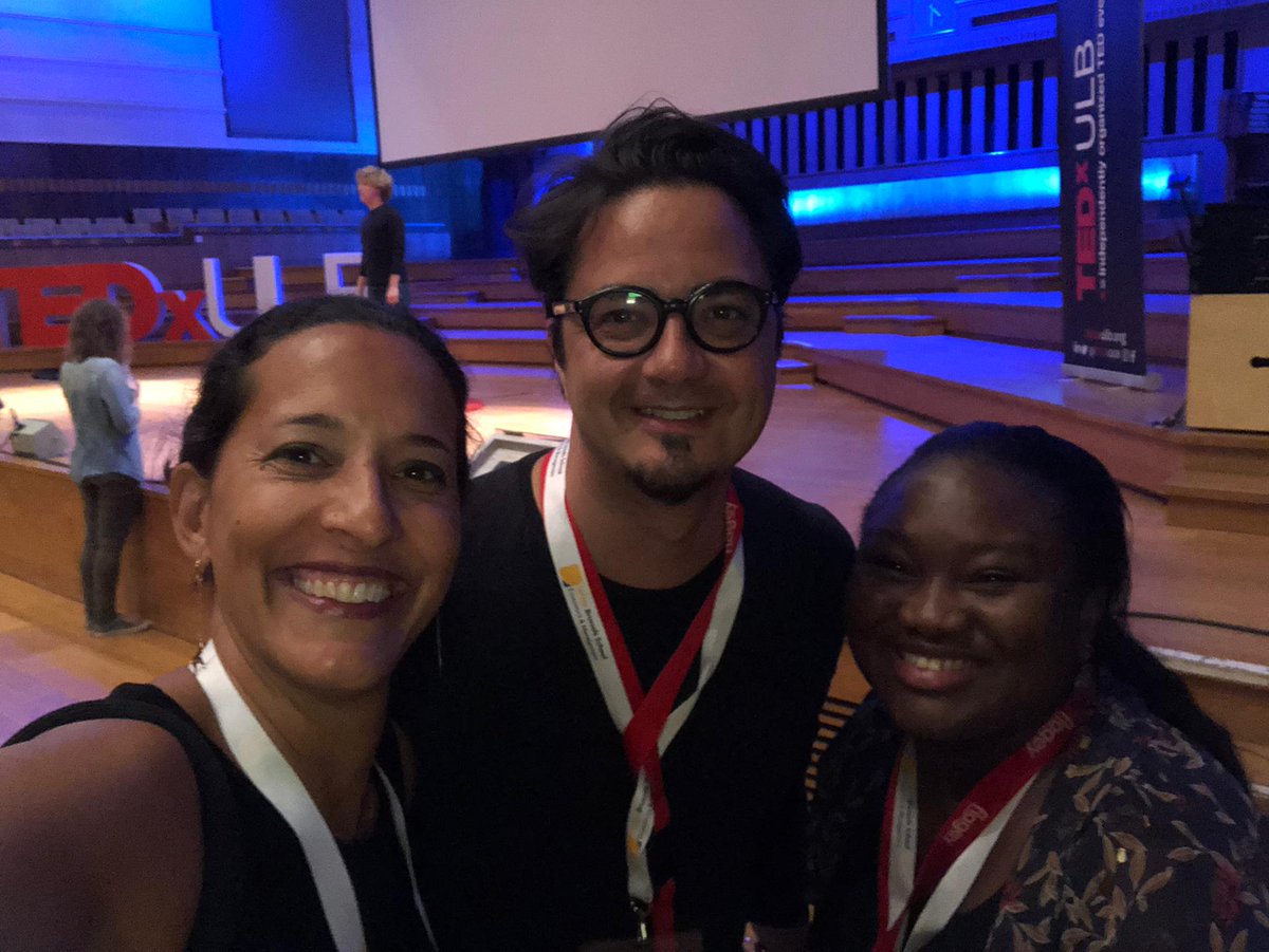 LadyAgri's tweet photo. Backstage fun with the @TEDxULB speakers & team @FlageyStudios ๐ #TedxULB #LadyAgri @stellabida @adelaidecharli2 @AnunaDeWever #HummingbirdEffect #Brussels #Flagey https://t.co/kHkQjJ21rf