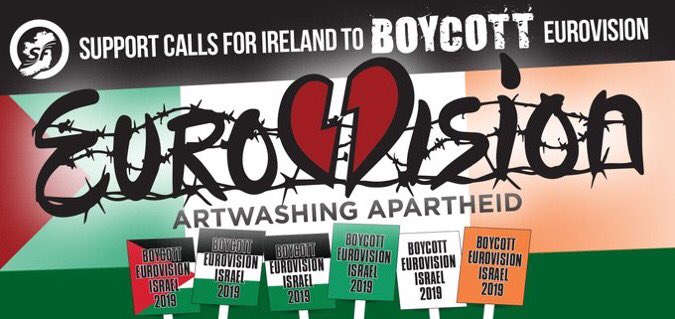 CArchibald_SF's tweet photo. I’m standing with the people of Palestine & #NotWatchingEurovision this year! #NoArtwashingApartheid #BoycottEurovision2019 @rte @BBCOne 🇵🇸 https://t.co/vyCOioG58r
