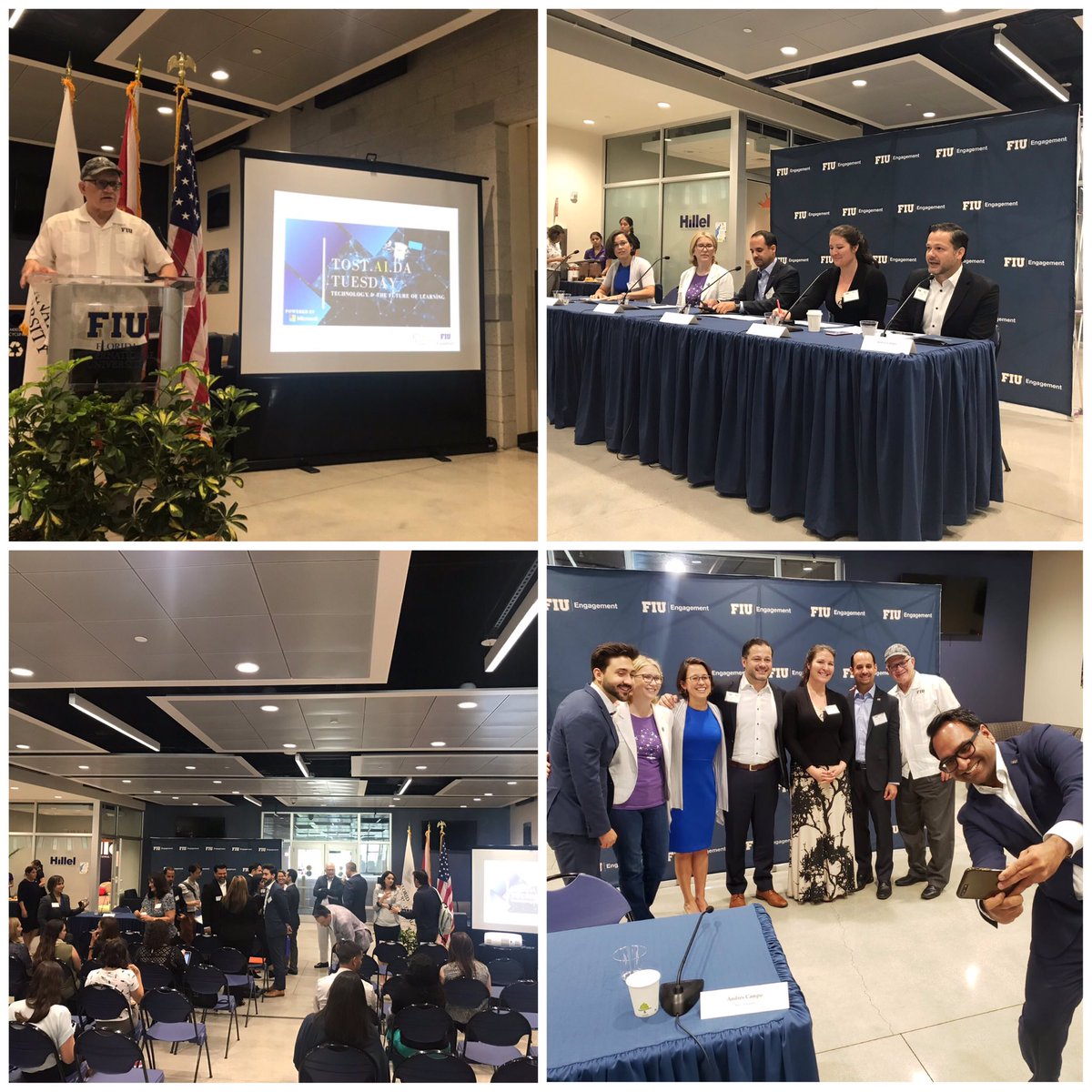 saif305's tweet photo. Thank you to everyone who attended &amp; supported @FIUEngagement #TostadaTuesday!

Powerful discussion about #AI and the future of #Learning!

Thank you @microsoft @lujuher for your 75k investment into our @FIU up-skilling platform @uplabsfiu 

🎥-> https://t.co/lG4cEDV6dd https://t.co/l4j7Te8eNk