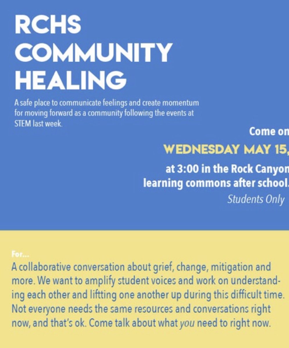 RockCanyonHS's tweet photo. A special event for RCHS Students only. https://t.co/NWVd1SNfbN