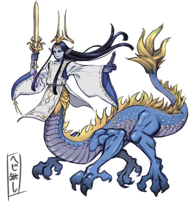 青龍を漫画に出す為に練習で描いてみた #FF14 #XIV14 