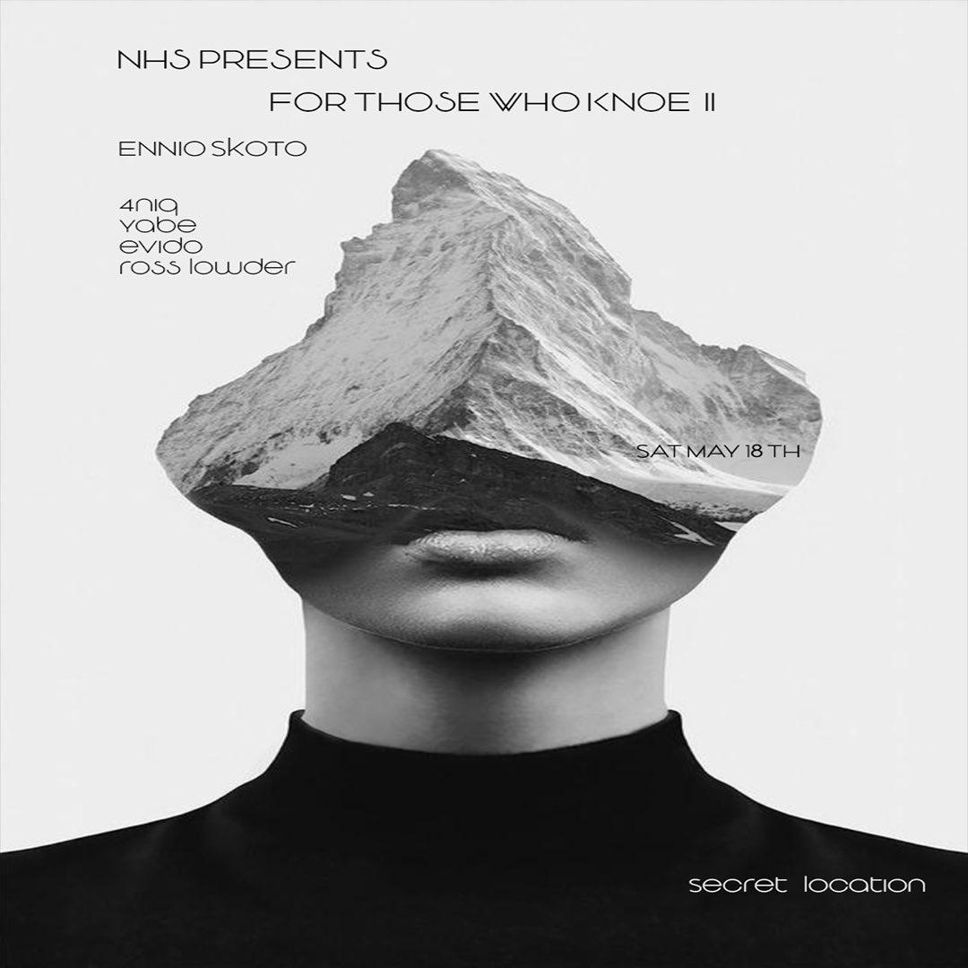 nhsrecords's tweet photo. This Saturday we get underground 
One more time with our avant garde series of parties For Those Who Knoe II.
Miami guess @EnnioSkoto  will be heating this edition along, NHS heads @Isaiasf_aka4niq @gabrahmvitek @evidomusic and upcoming local talent  @bosslowder 
Visuals @bezcan https://t.co/kWH7qrCM0U