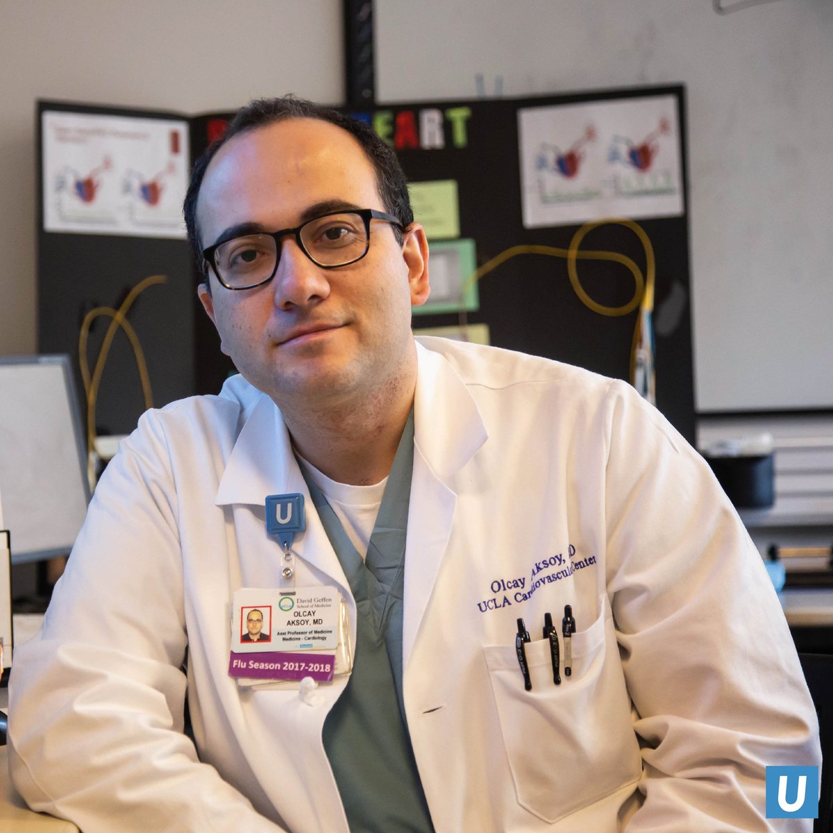 UCLAHealth's tweet photo. “It’s a really exciting time for interventional #cardiology as new technologies come to light for valvular #heartdisease,” says Dr. Olcay Aksoy, an interventional cardiologist at Ronald Reagan UCLA Medical Center. Read more. ➨ https://t.co/QWSzYwhCy9 #HospitalWeek #UCLAHeart https://t.co/4BcpoGfR6q