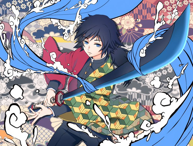 (더7) 후모さんがTwitterに投稿した冨岡義勇(鬼滅の刃)のイラスト。