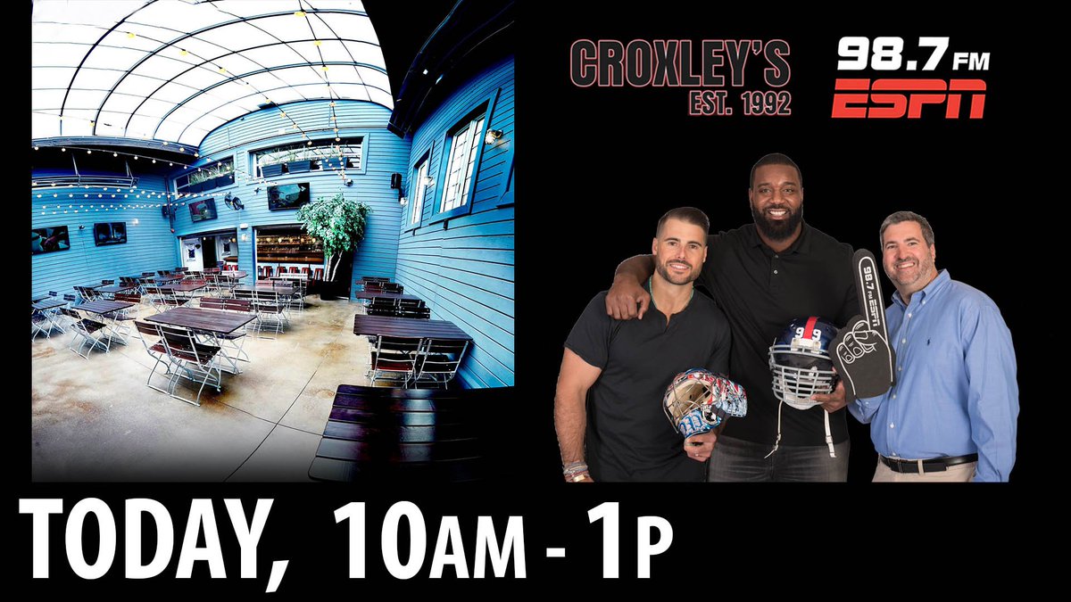 880ESPNNewYork's tweet photo. TODAY 5/15! HURRY! @HDumpty39 @ChrisCanty99 @RothenbergESPN @HumptyCantyShow ARE BROADCASTING LIVE starting at 10A at Croxley's in Farmingdale at 190 Main St @CroxleyFarm -- ENTER TO WIN #PGAChampionship TIX! Win valuable prizes! Take a pic with the #WannamakerTrophy !! https://t.co/o4zyMXL8G1