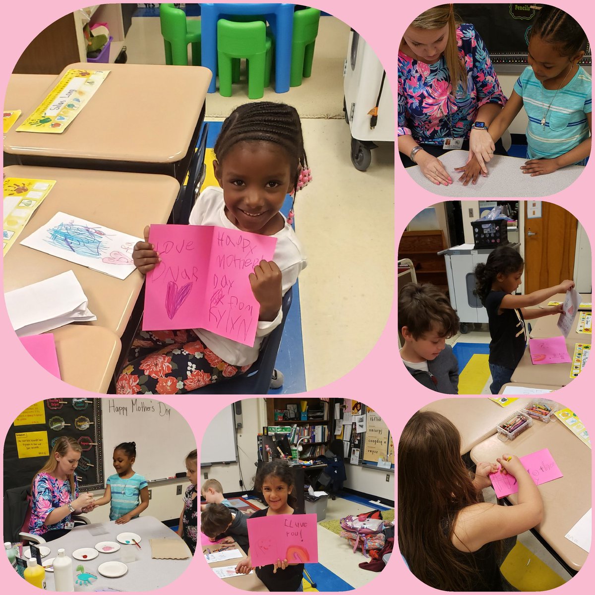 Ms_Johnson_83's tweet photo. Making Mother's Day crafts last week in Crafts and Games Galore! 💙💛#PESRocks #CAREafterschoolacademy #kindergarten @PocomokeElem @PESAfterSchool @FBWilliams_ https://t.co/dmvaslXtyB