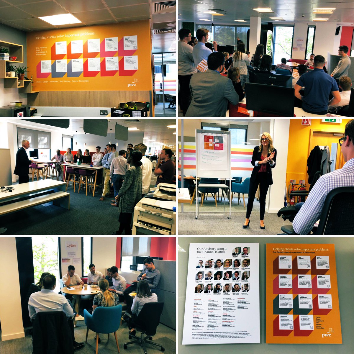 CarolineMGsy's tweet photo. We kicked off the first Advisory Trade Fair for our staff in the @PwC_CI #Guernsey office today hearing from our technology, cyber, listings and project management and transformation experts. Fascinating insight into what goes on behind the scenes! https://t.co/d8f9RC1Hnk