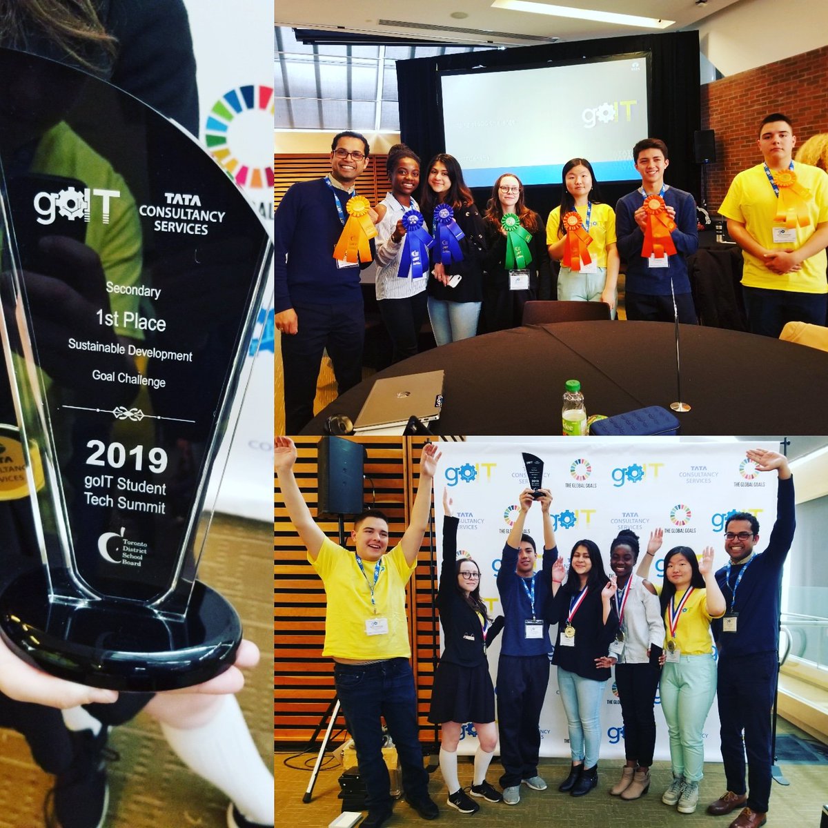 KFDSouza's tweet image. CTA grade 9s take 1st place in the #goITCanada UN #SDGchallenge #weWon @6IXAcademy @CTA_Tweets @MsABahri @KevBradbeer @ChastyJohn @IwonaKurman @CTAVP1 #designthinking