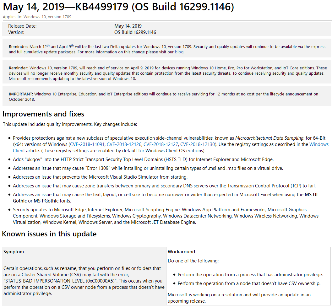 windows update catalog 1709 windows update catalog 1709
