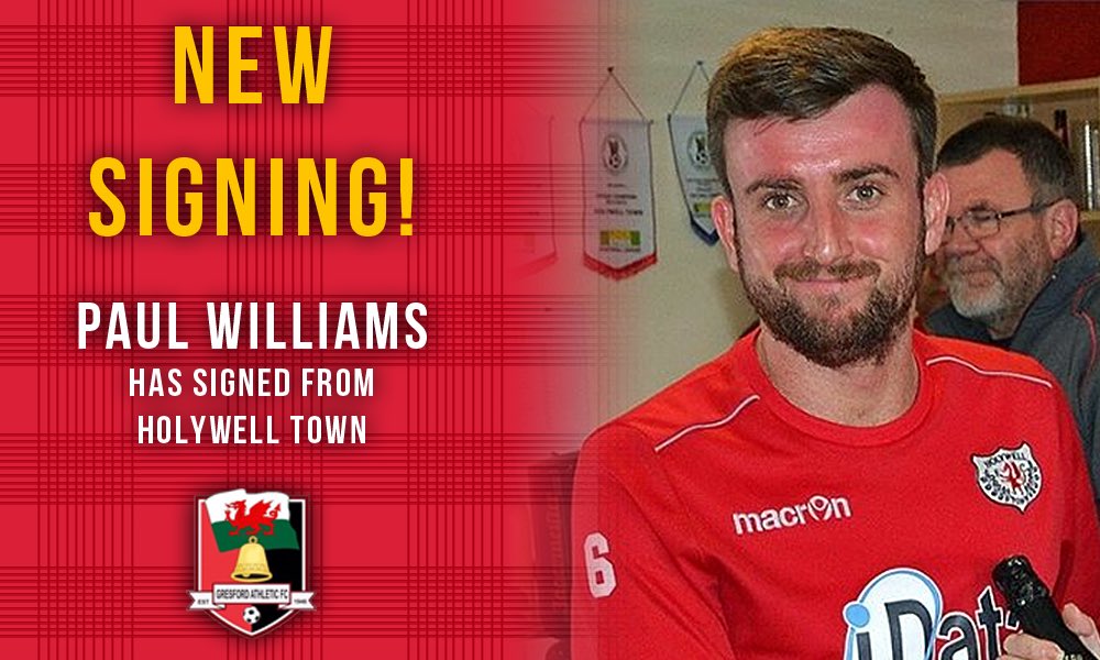 NEW SIGNING: We are delighted to announce that <a href="/GresfordFC/">Gresford Athletic FC</a> have signed <a href="/willow717/">Paul Willow</a>.

Highly regarded as one of the best in the league, the central midfielder was the captain of <a href="/HolywellTownFC/">Holywell Town Football Club</a> and is a real coup for the club!

With <a href="/WrexhamBrick/">Wrexham Brickwork</a>, <a href="/SGEstatesUK/">SG Estates</a> and <a href="/ELMHair_Beauty/">Elm Hair&Beauty</a>