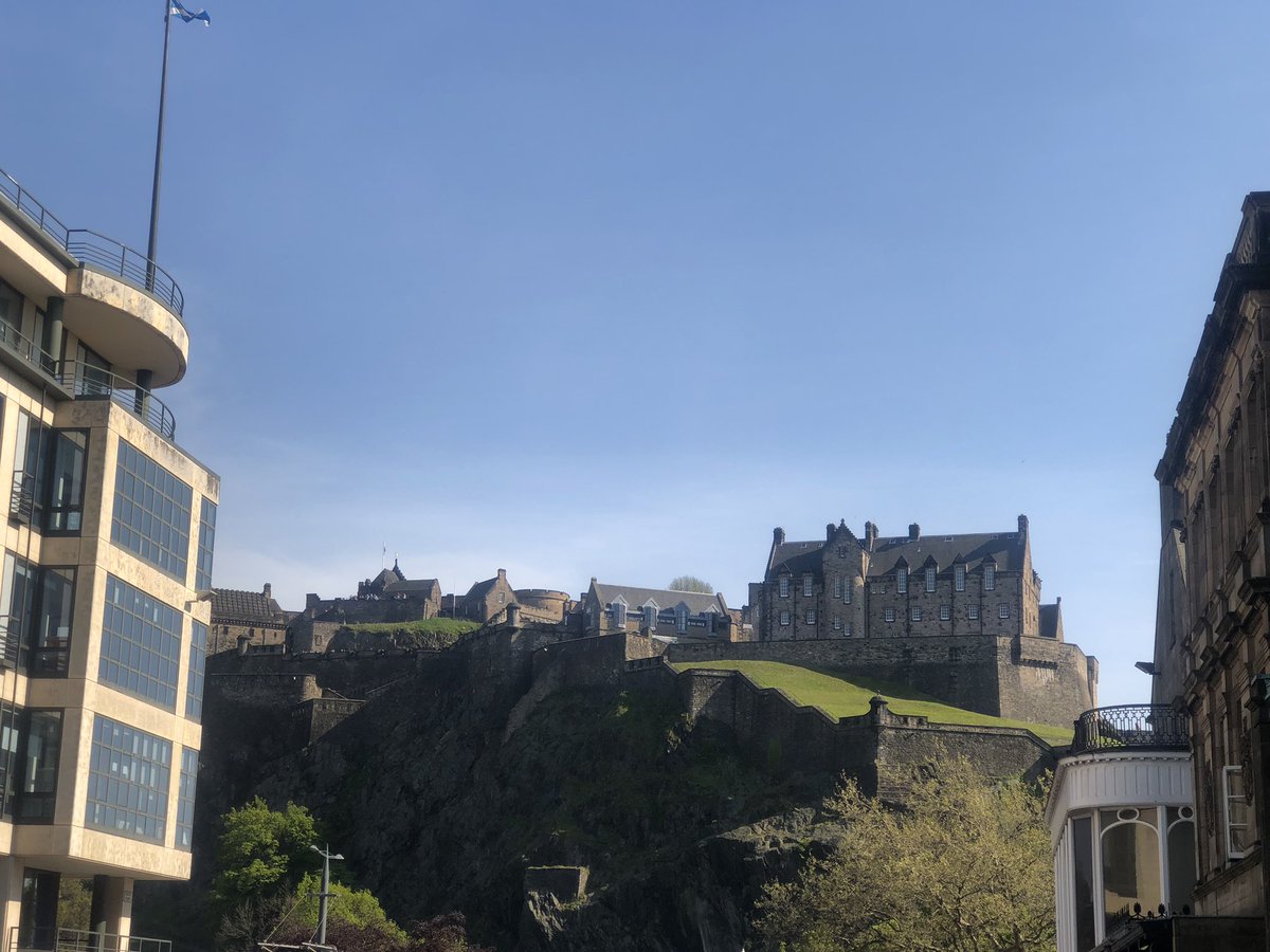 laurasuth's tweet photo. #Edinburgh was stunning today! Getting excited for @ThePRFest next month and hoping we get this amazing weather! ๐ค Lovely lunch on the rooftop at @Chao_Edinburgh ๐ Home to watch #Chernoble on @skyatlantic https://t.co/t9JQQNtWXu