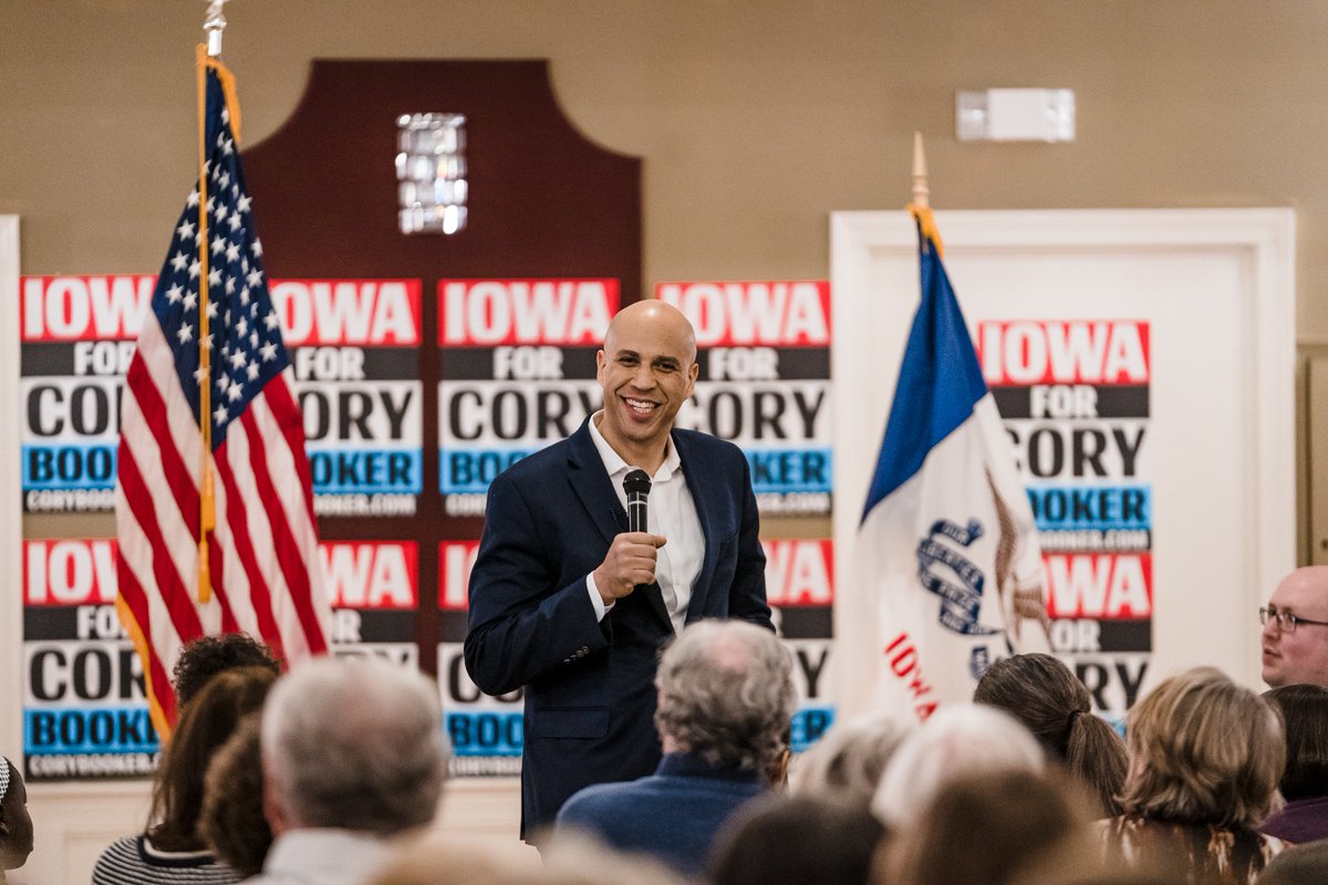 CoryBooker's tweet photo. I'm looking forward to joining @chrislhayes for an Iowa town hall next week. To get exclusive updates leading up to (and during!) Thursday's event, text TOWNHALL to 40203 https://t.co/lZWOdFceyK