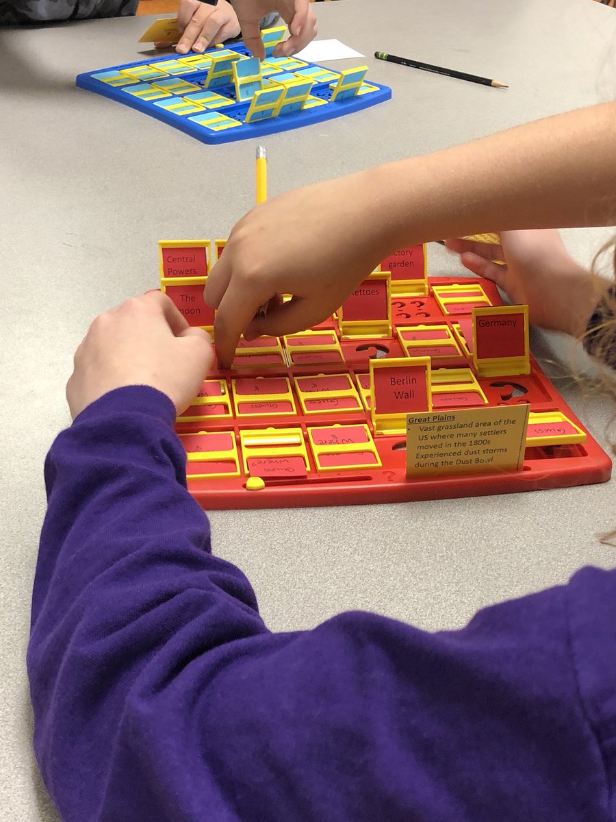 jennwin216's tweet photo. @KnightsSms fifth graders reviewed all we learned in Social Studies this year by playing Guess Who, Guess Where, Guess When, and Guess What! #ccsdtn https://t.co/k1ruOy9xSO