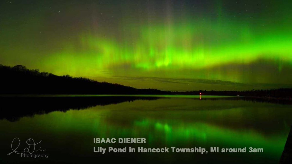 Northern Lights spotted early this morning. Another major solar storm should trigger more northern lights Wednesday Night into the pre-dawn hours Thursday. There may be some clouds though...   #STORMCENTER2   #WIWX