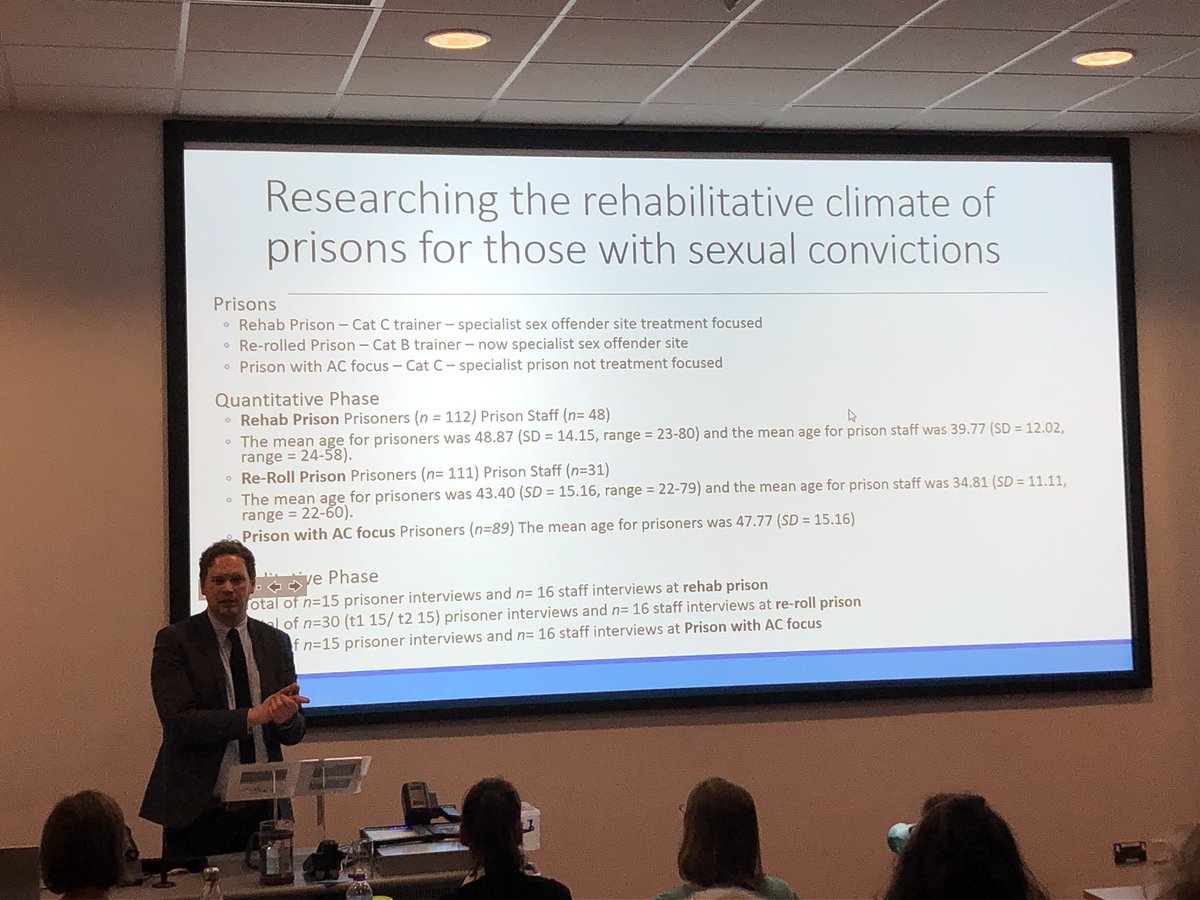 I really enjoyed this talk from @drnblagden on prison rehabilitative culture and how important it is for offender rehabilitation. Context is everything. #rehabilitativeculture #prisonservice