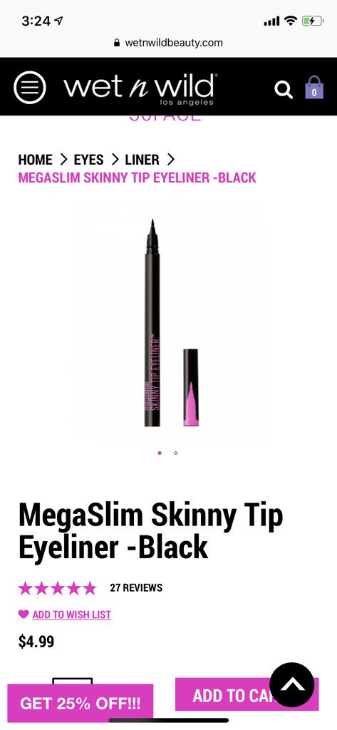  @wetnwildbeauty went tf OFF when they created their MegaSlim Skinny Tip Eyeliner. It’s sooooooo black glides ok incredibly smooth, doesn’t smudge, and has a brush tip even skinner than Mariah. And it’s only $5. Legends only.