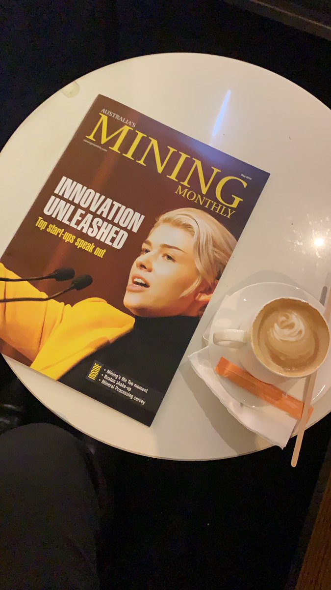 The best airport lounge reading. Loving seeing the Queen of the startup hustle @AlexSorina from <a href="/TeamCanaria/">Canaria Technologies</a> on the cover of <a href="/AUMiningMonthly/">MiningMonthly.com</a> 👌👏🏻