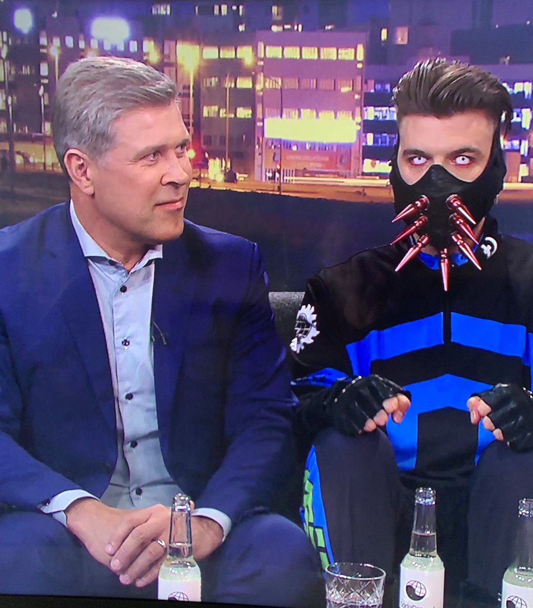 aldakalda's tweet photo. That time Hatari met #Iceland’s minister of finance, aka its most corrupt politician #Eurovision #EuroSemi1 #ISL https://t.co/VBDO8EO8JZ