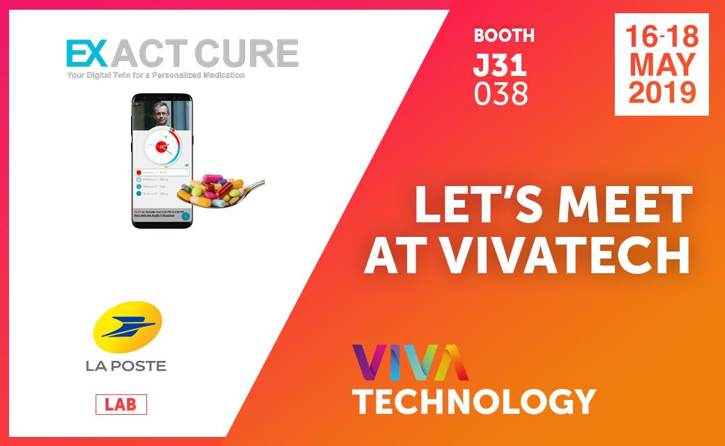 ExactCure's tweet photo. Let's meet at #VivaTech2019, come & discover @ExactCure's Digital Twin at booth J31-038 with @GroupeLaPoste. #SimplifierLaVie #PersonalizedMedication https://t.co/2Y8FMgBREm