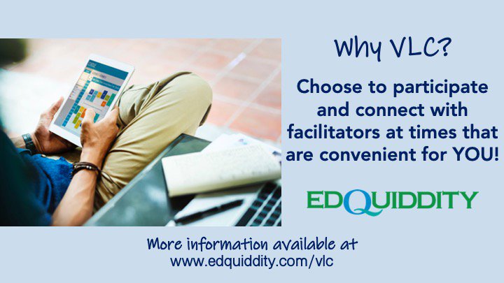 IDECorp's tweet photo. #VirtualLearningCommunities by @edquiddity offer participants choice in when to engage in professional development activities. For a full listing of #SummerPD opportunities, visit https://t.co/h7CRrspcZg #DoYouVLC https://t.co/AWA4FZp6qk