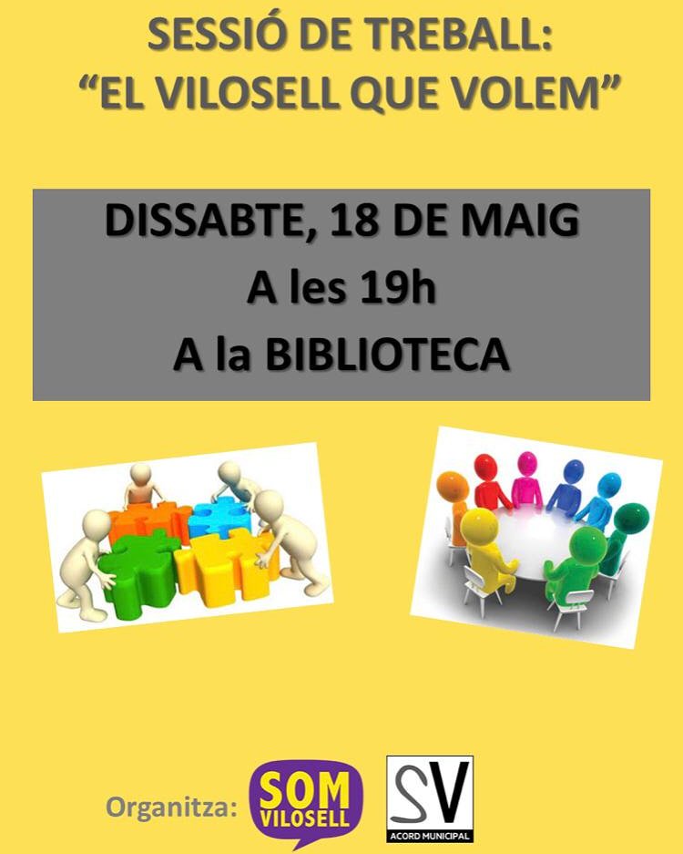 vilosell's tweet photo. 📢Des de Som Vilosell us convidem a participar a la 📝sessió de treball : “ El Vilosell que volem”.
Ens agradaria que entre tots i totes dissenyéssim aquelles necessitats, propostes , iniciatives, etc. que necessita El Vilosell i la seva gent per tirar endavant el nostre poble.👥 https://t.co/clLEiCuQ1c