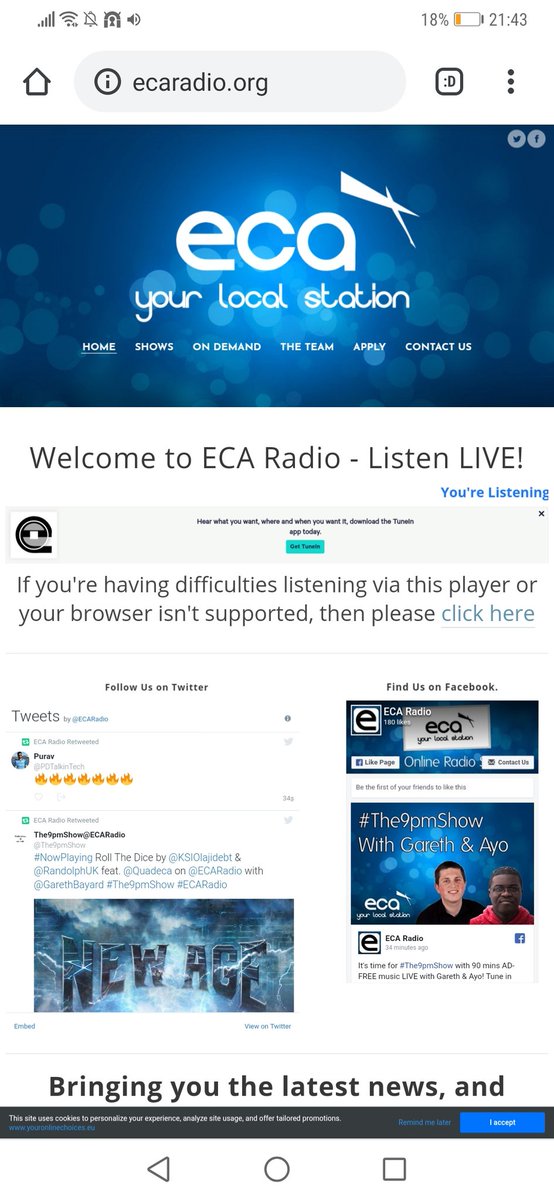PDTalkinTech's tweet photo. If you're not listening to @The9pmShow tonight, what are you even doing? They're #PlayingHitAfterHitAfterHit. Go tune in now at https://t.co/Vl8gwJhPPM @ECARadio https://t.co/9Tw6ZZIOvM