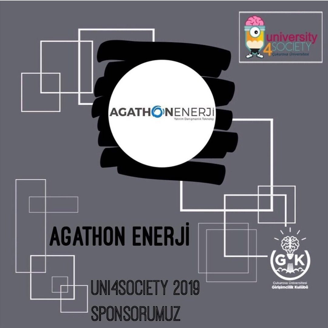 cugirisimcilik's tweet photo. Agathon  Enerji University4Society'19 etkinlik sponsorumuz. #startup #entrepreneurs #university4society #çukurovauniversitesi https://t.co/r9eAucd9qQ