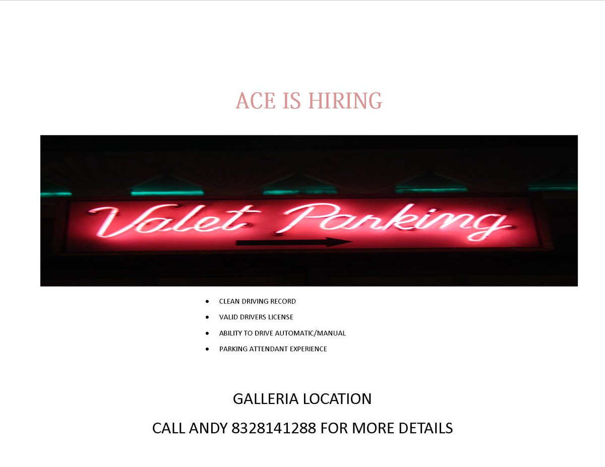 acepartybus's tweet photo. We are HIRING!
If you are interested please call Andy at (832) 814 - 1288
Estamos CONTRATANDO!
Si esta interesado porfavor llame a Andy al (832) 814 - 1288
Image https://t.co/blGUT6JPdT