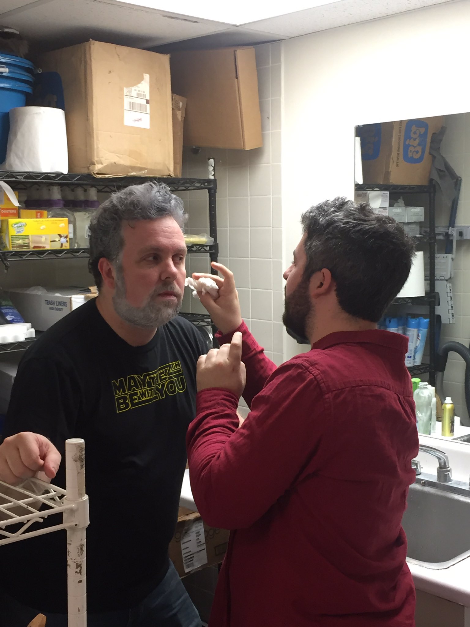 Happy 75th birthday to my friend, George Lucas. Thank you for letting me do your makeup every month. 