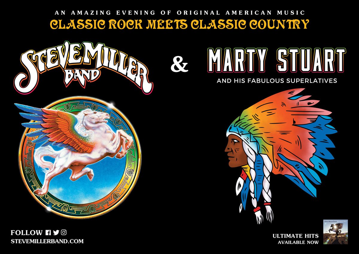 SMBofficial's tweet photo. Only a month to go until Steve Miller Band kicks off their Summer 2019 tour with @martystuarthq. #SMBtour Grab your tickets now. https://t.co/ZqVdULdk0i https://t.co/dpKg1WaOTc
