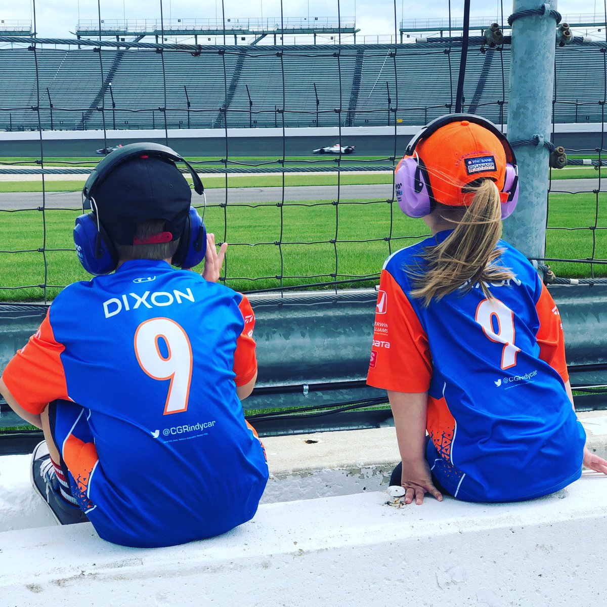 Every year since they were 8 months old our first practice laps are viewed from this spot. They’re later in the day now that school is in our lives but the sound is just as sweet! #ThisisMay #ThisIsIndy #BankOnThe9 @IndyCar @CGRindycar