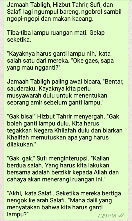Tasawuf Garis Lucu On Twitter Kan Mati Lampu Pak