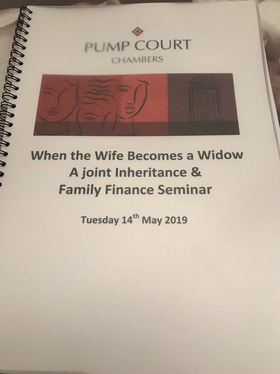 NatLester86's tweet photo. Thank you @PumpCourt for an informative and excellent seminar this evening. #death #inheritanceclaims #widow #financialremedy https://t.co/jGKnlyFVrN