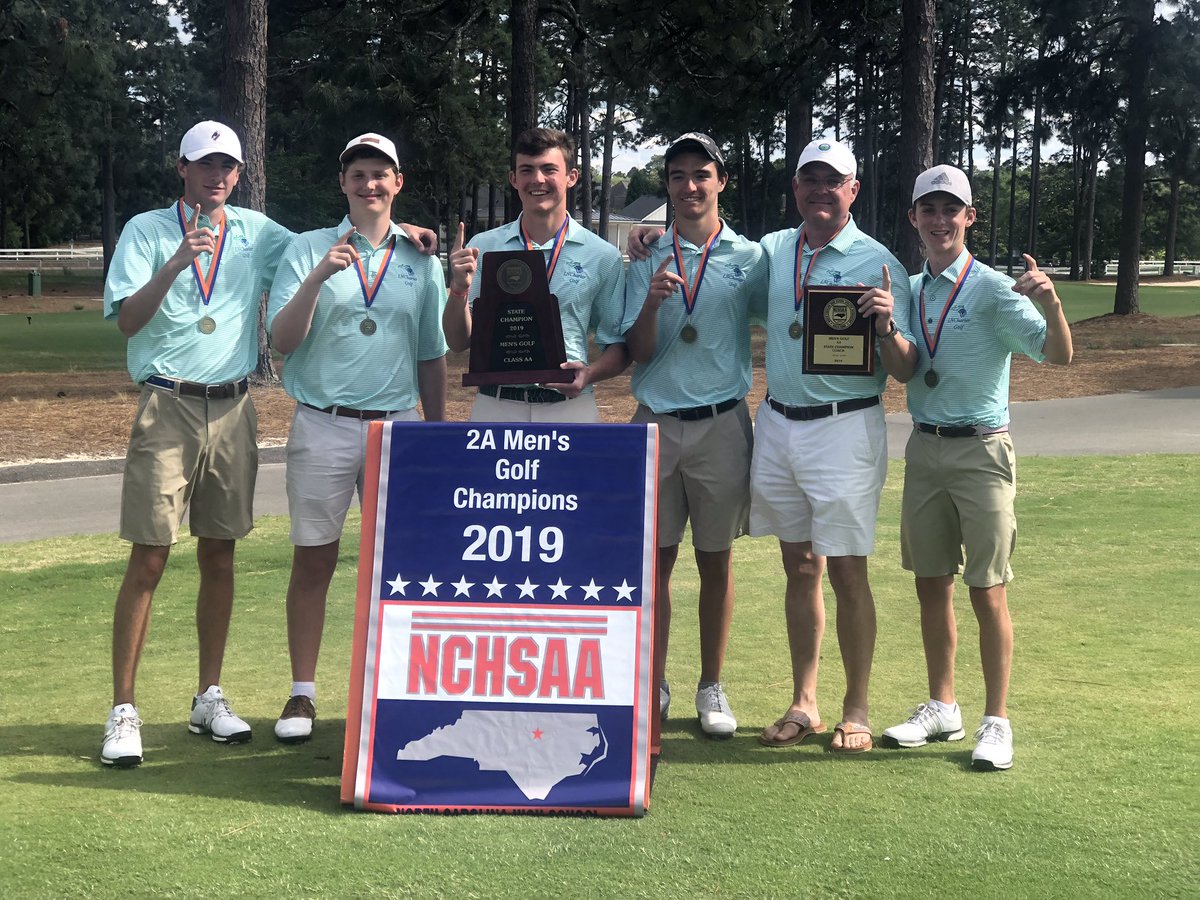 LNCharter_Golf's tweet photo. @LNCharter_Golf are the 2019 #NCHSAAGOLF 2A State Champions winning by 31 strokes over 2nd place Midway HS. @LNCAthletics #LNCPride https://t.co/sT4PBaSyYL
