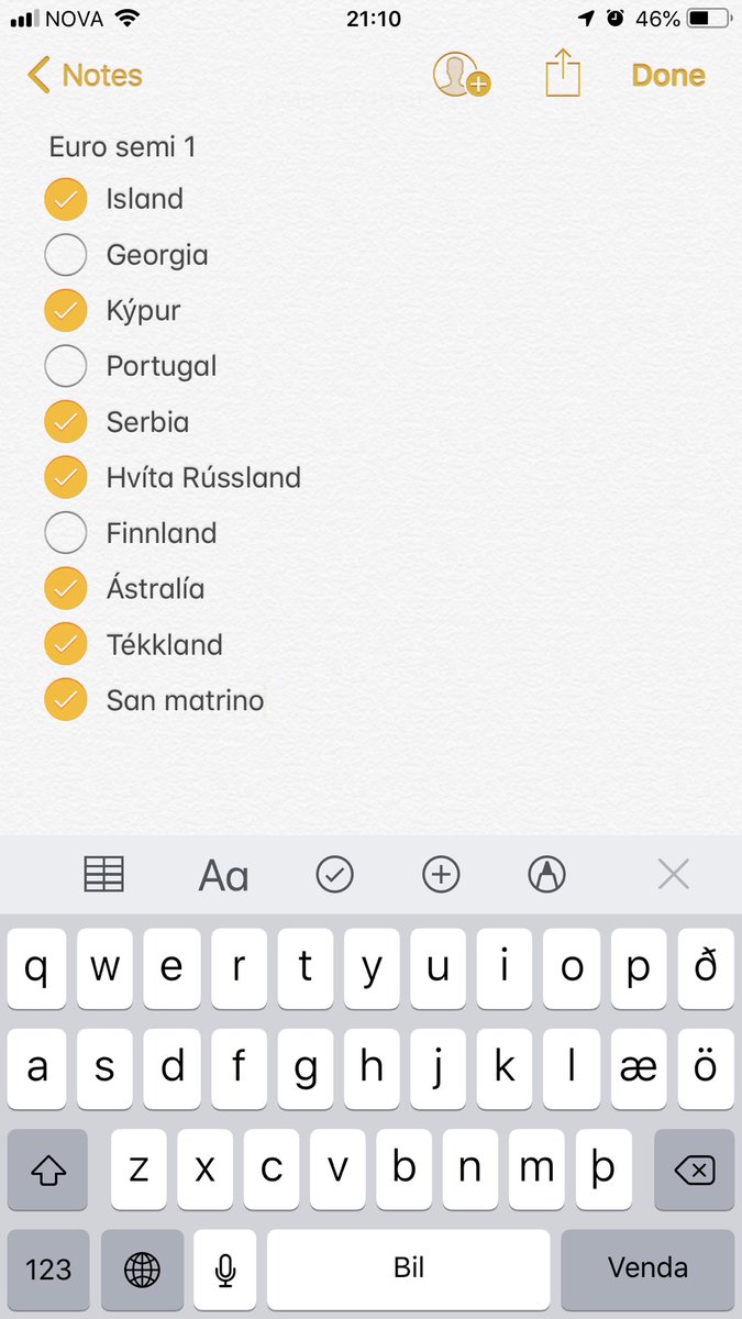 banika's tweet photo. 7 af 10 - ekki sem verst! Dottir mín var með 9 rétt af 10 😎 #12stig https://t.co/xYcufeRcOg