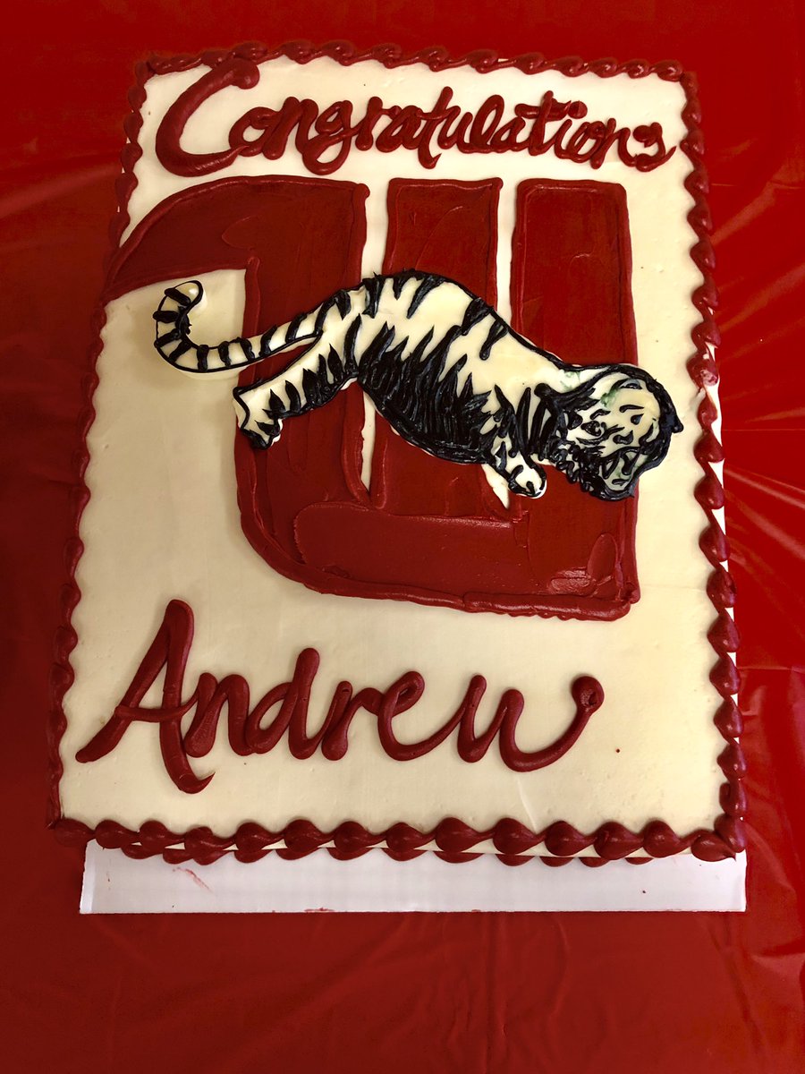 AndrewELCA's tweet photo. Wow! Thank you @ELCA for an amazing 5+ years! And thanks for the amazing @wittenberg cake celebrating my next journey! #tigerup #churchtogether #caketogether https://t.co/wT790vA8uH