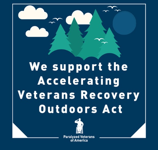 PVA1946's tweet photo. PVA supports the Accelerating Veterans Recovery Outdoors Act (H.R. 2435), legislation introduced by Rep. Chris Smith (R-NJ), that would provide veterans more recreational opportunities on federal lands and enhance healing and recovery for veterans. https://t.co/Ua5t2Pr1lq https://t.co/4Sef0110XL