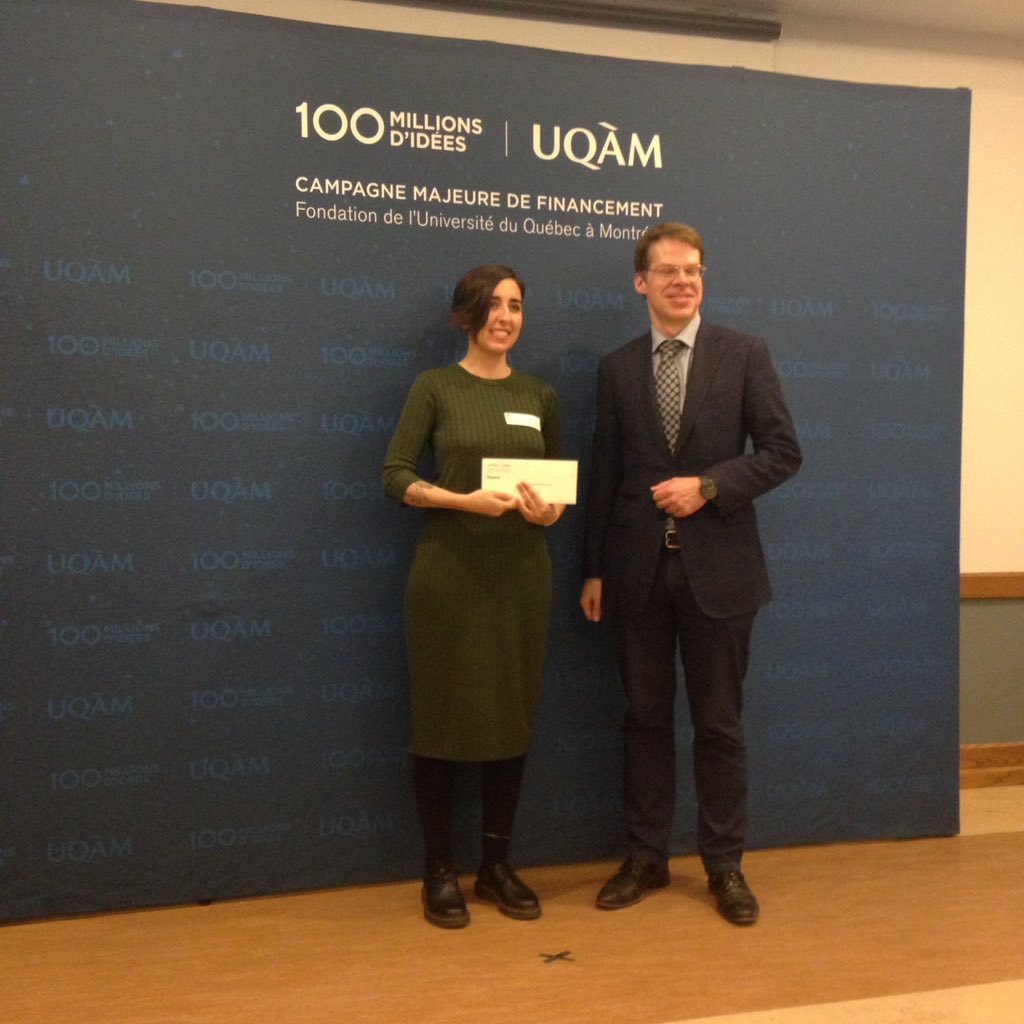 Bravo aux 10 lauréates et lauréats des Bourses du Fonds de la Faculté <a href="/artsUQAM/">Faculté des arts de l'UQAM</a>! #100millionsUQAM #BoursesUQAM