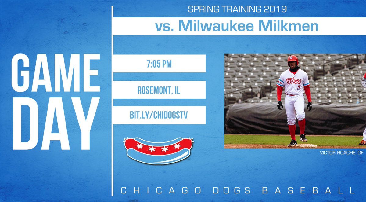 TheChicagoDogs's tweet image. Time for more Spring Training ball.

🕑 7:05 pm CT
🆚 @MKEMilkmen
📍 Impact Field
📺 bit.ly/ChiDogsTV

#TakeABite | #SpringDogs