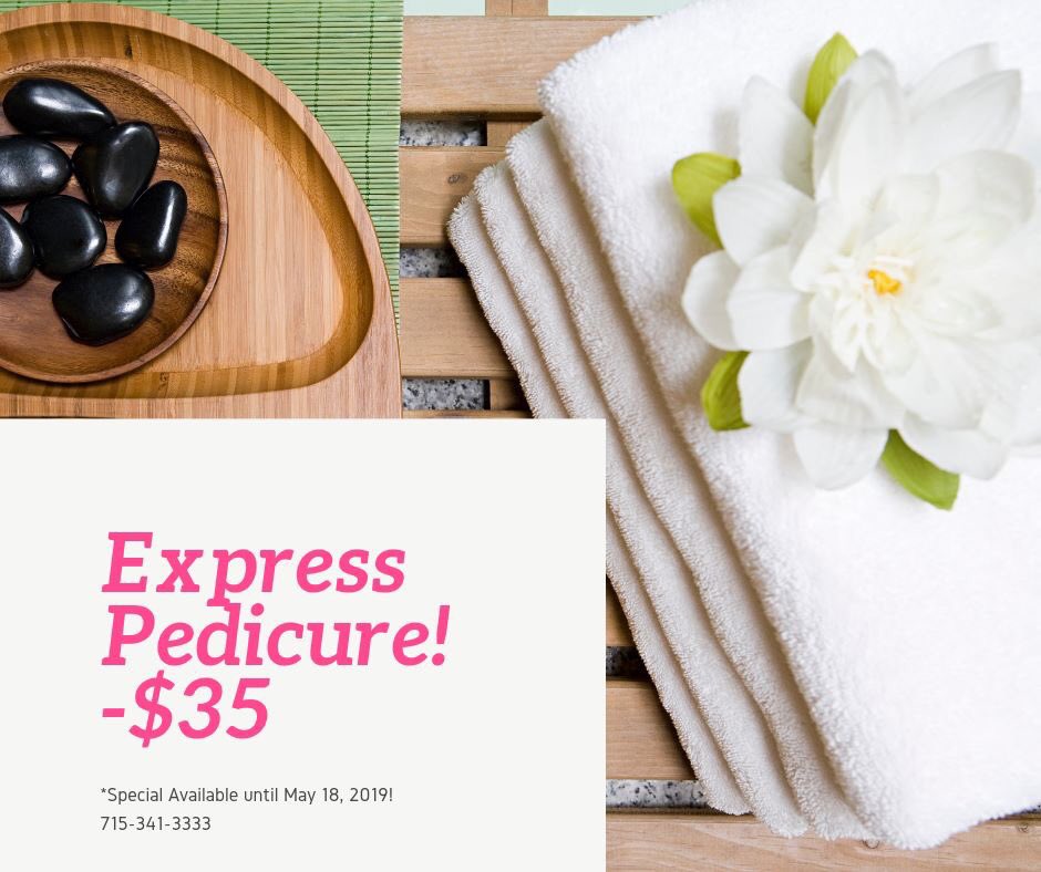 WellnessSpaWI's tweet photo. Need a fast fix for your feet? This quick pedi includes hot towel foot wrap, nail trim, filing &amp; choice of polish! #pedicure https://t.co/nyTVeiyNGs