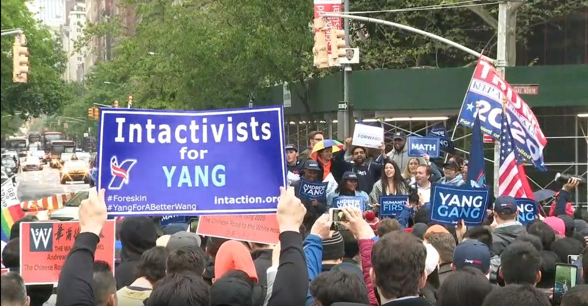 Intaction1's tweet image. Intaction was at #WashingtonSquarePark NYC to support 2020 presidential candidate @AndrewYang Thank you for your support of #intactivists in the Daily Beast article #i2 #YangForABetterWang #foreskin #circumcision #FGM #YangGang2020 #yanggang #yanggang_nyc #intactivism
