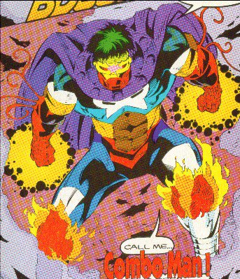 oldComics's tweet photo. Call me, terribly designed (Combo man vol 1, 1996) https://t.co/ERhkqvUhLy